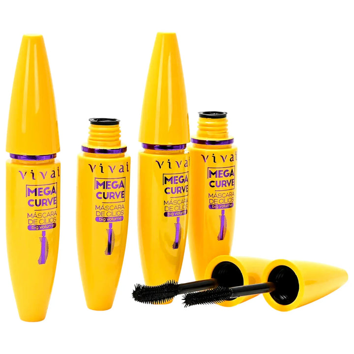 Box Máscara de Cílios Vivai Big Volume Mega Curve com Pincel Preto