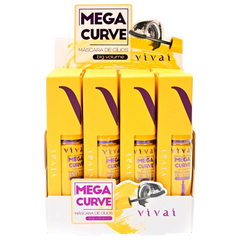 Box Máscara de Cílios Vivai Big Volume Mega Curve com Pincel Preto